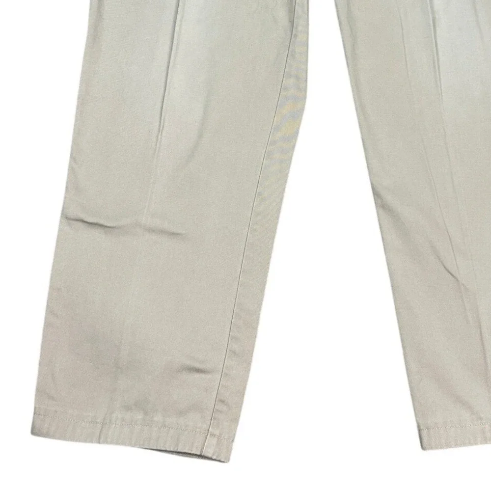 Polo Golf Ralph Lauren Pants Mens 39x29 Beige‎ Straight Leg Pleated Flap Pocket